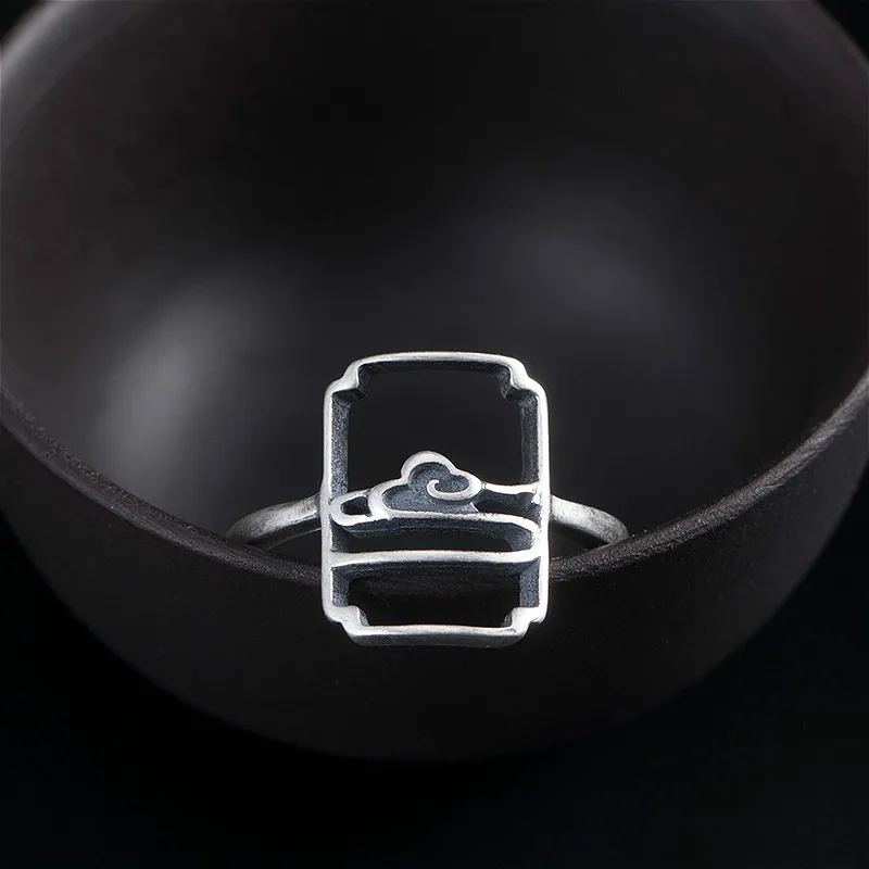 Кольца Flyleaf в китайском ретро-стиле женские открытые Винтажные Украшения ручной