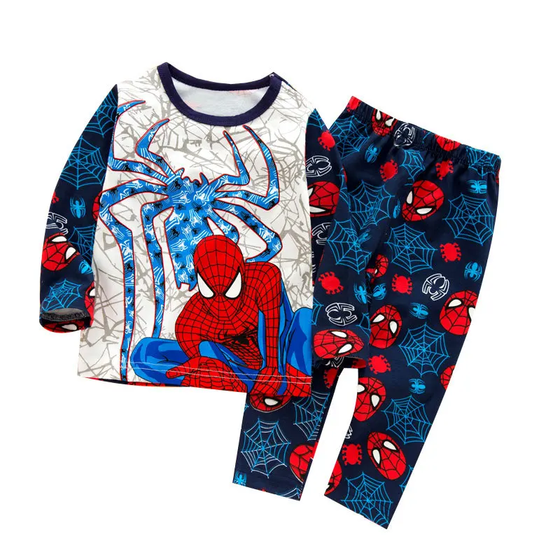 PJC157 Spiderman R Детская Пижама для мальчиков, пижама, нарядное платье, осенний комплект «Русалочка» для маленьких девочек, одежда из хлопка, Haine Copii Пижама kinderen де, мультфильмов «Человек-паук», «Бэтмен» - Цвет: PJC157 Spiderman R