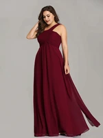 plus size evening dresses one shoulder sleeveless a line floor length gown 2022 ever pretty of red elegant bridesmaid dress wome