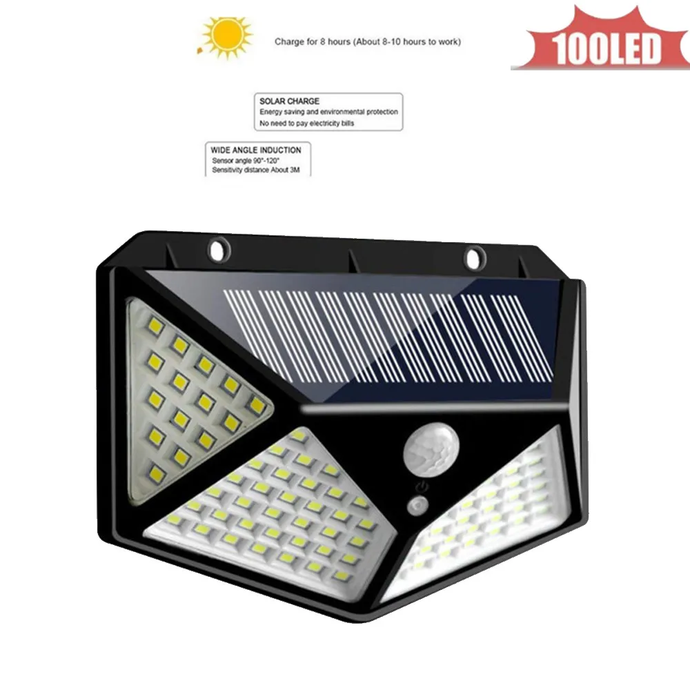 

1PCS LED Solar Light Lamp Outdoor PIR Motion Sensor Solar Power Panel Garden Light Night Security Street Yard Path Wall Lamp ind
