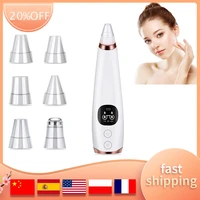 electric rechargeable pore vacuum blackhead remover pore extractor facial pore cleaner suction tool with 6 suction power probes