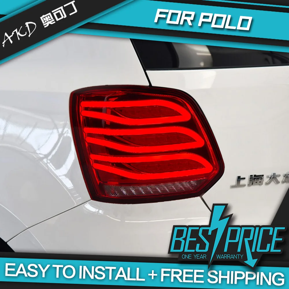 АКД автомобильного тюнинга задних фонарей для VW POLO 2011 2017 сигнальных огней