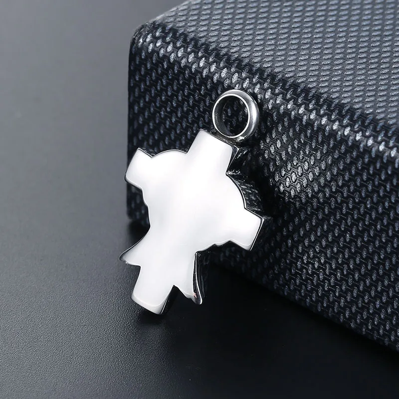 V.YA ювелирное ожерелье из титановой стали крестообразное с флаконом для духов