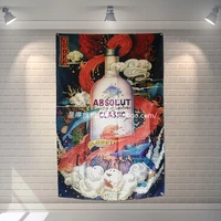 absolut classic large music festival party background decoration poster banner hanging painting cloth art 56x36 inches