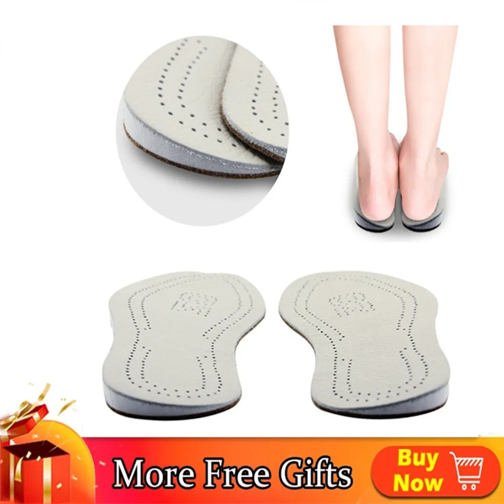 

FVYV Genuine Leather O/X leg Orthopedic Insoles Correction Shoe Inserts for Foot Alignment Knock Knee Pain Bow Legs Valgus Varus