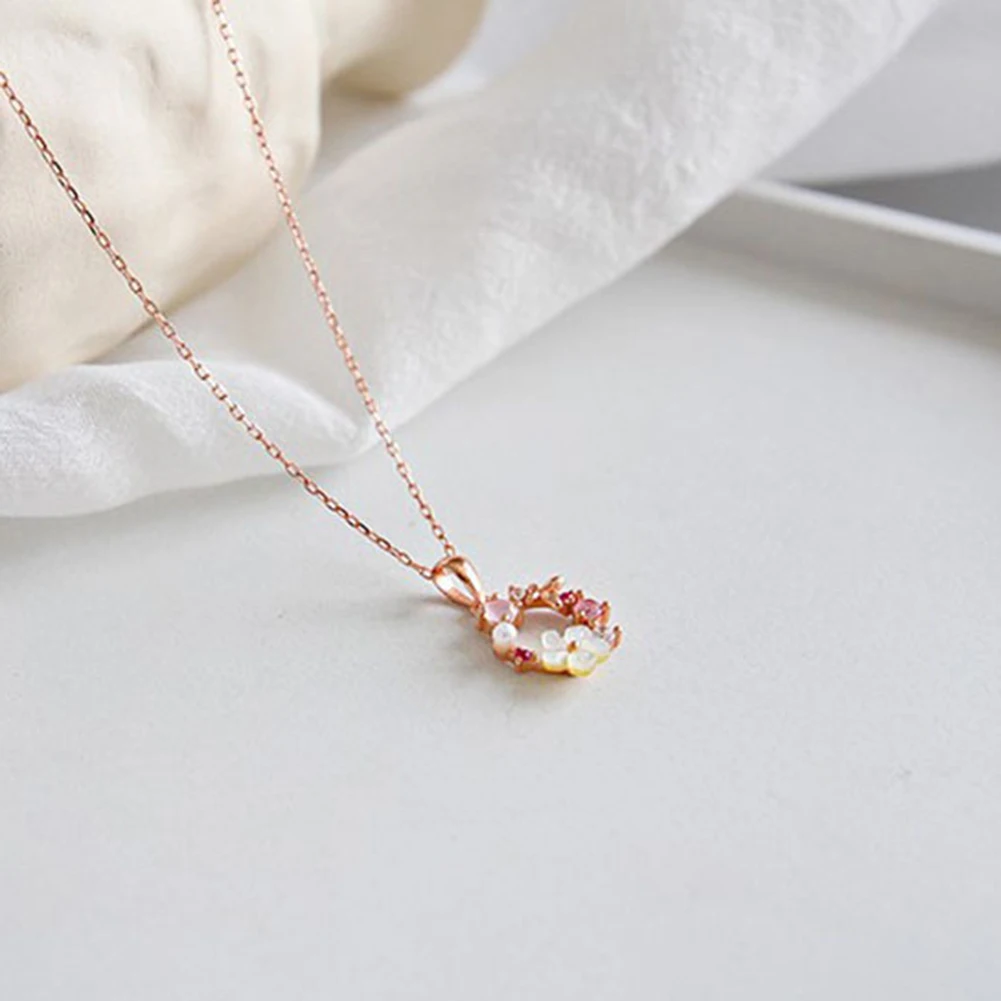 Fashion Rose Flower Charm Pendant Necklaces For Women Gril Gift Vintage Gold Color Chains Necklace Statement Jewelry | Украшения и