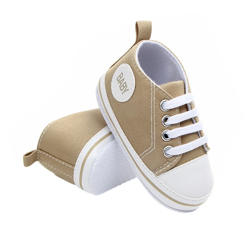 

Newborn Baby Boys Girls Casual Shoes,Toddler Kids Soft Sole First Walkers,Four Seasons Lace-up Anti-slip Flat Shoes,0-18Months