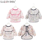 1 шт. нагрудники в виде банданы для новорожденного с длинным рукавом Водонепроницаемый мультфильм милые детские вещи От 0 до 4 лет собственной личности для кормления, для еды инструменты с карманом детские нагрудники