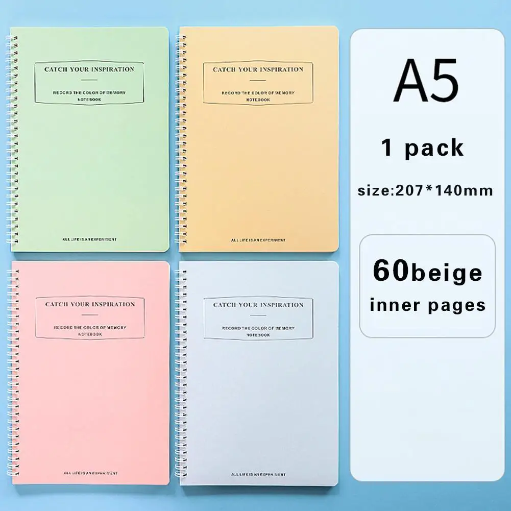 

4pcs/set Of A5 Creative Small Fresh And Simple Notepad Stationery Wholesale Student Supplies Office Supplies