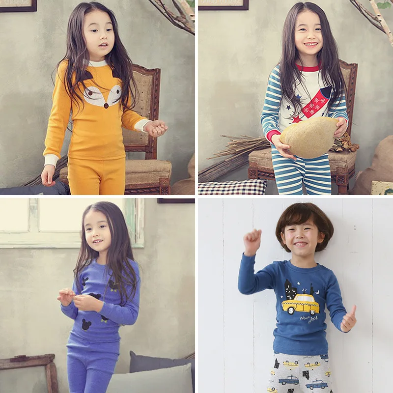 Пижамы Детские комплекты ночной костюм с рисунком динозавра для мальчиков