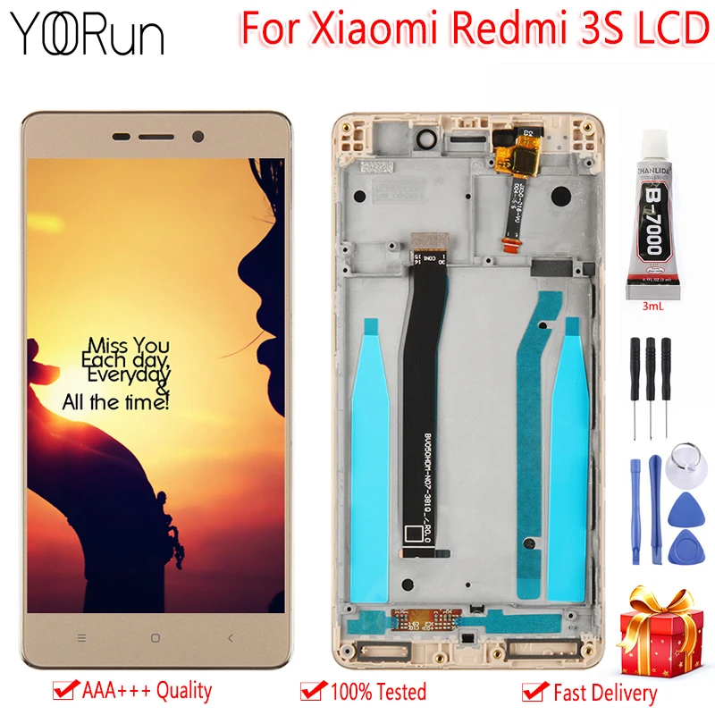 ЖК дисплей качества AAA для Xiaomi Redmi 3 с сенсорным экраном 5 0 дюйма дигитайзер замена