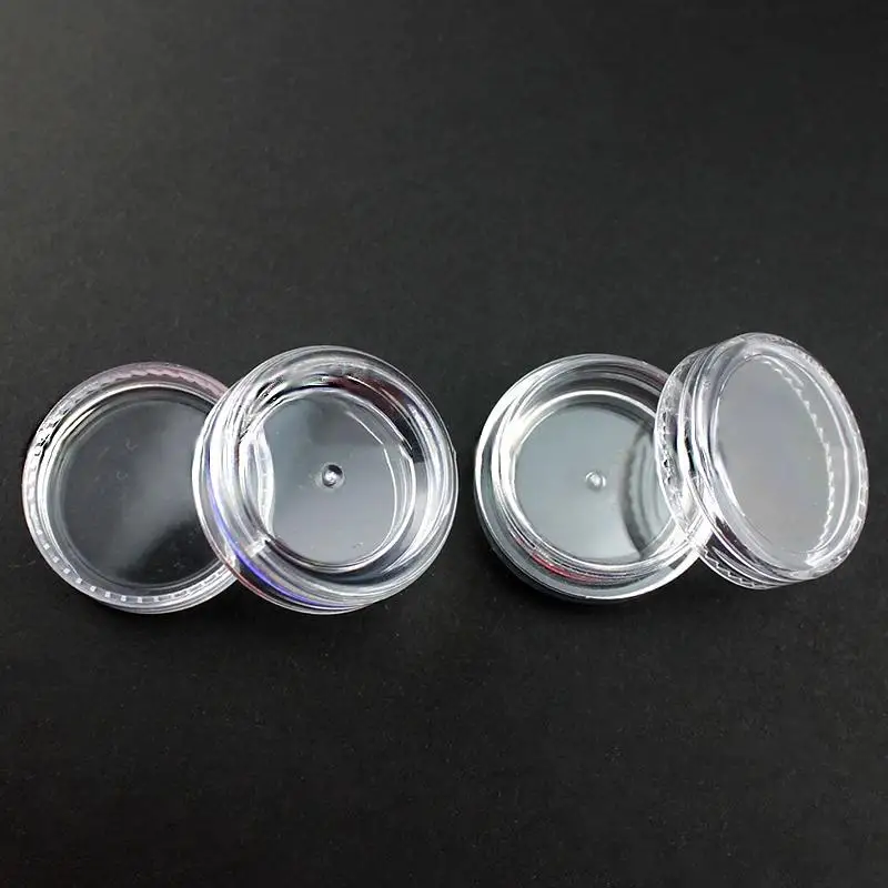 

New 50pcs Portable Acrylic Cosmetic Empty Jar Pot Eyeshadow Face Makeup Cream M01697 Container A1T5