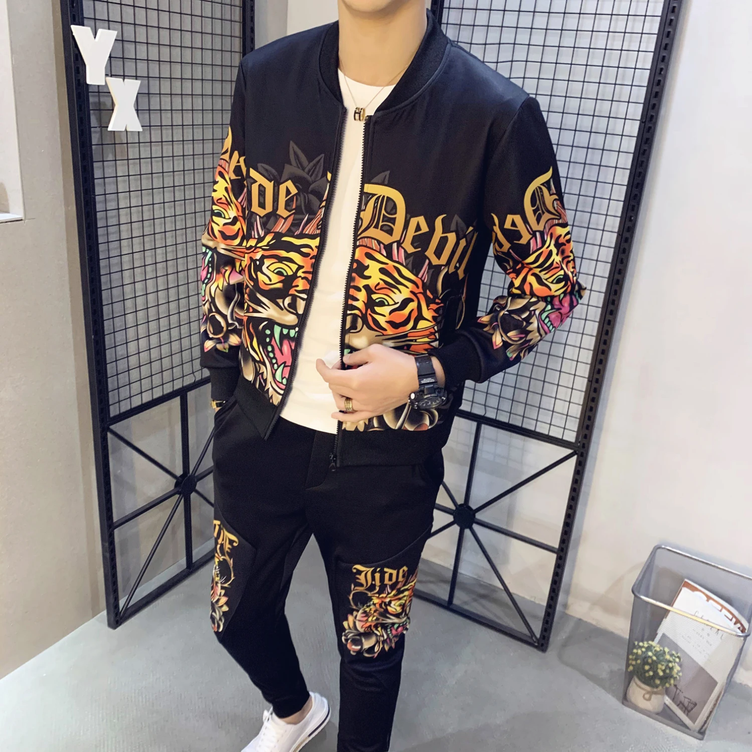 Мужской спортивный костюм тренировочный из 2 предметов куртка + штаны | Мужская