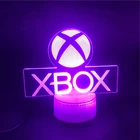 Акриловый светодиодный ночник с логотипом игровой приставки Xbox, 7 цветов, настольная лампа, сенсорный 3D светильник в подарок