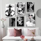 Скандинавская черно-белая модная Настенная картина с изображением женщины сексуальный женский плакат на холсте Красивая Настенная картина Современный домашний декор