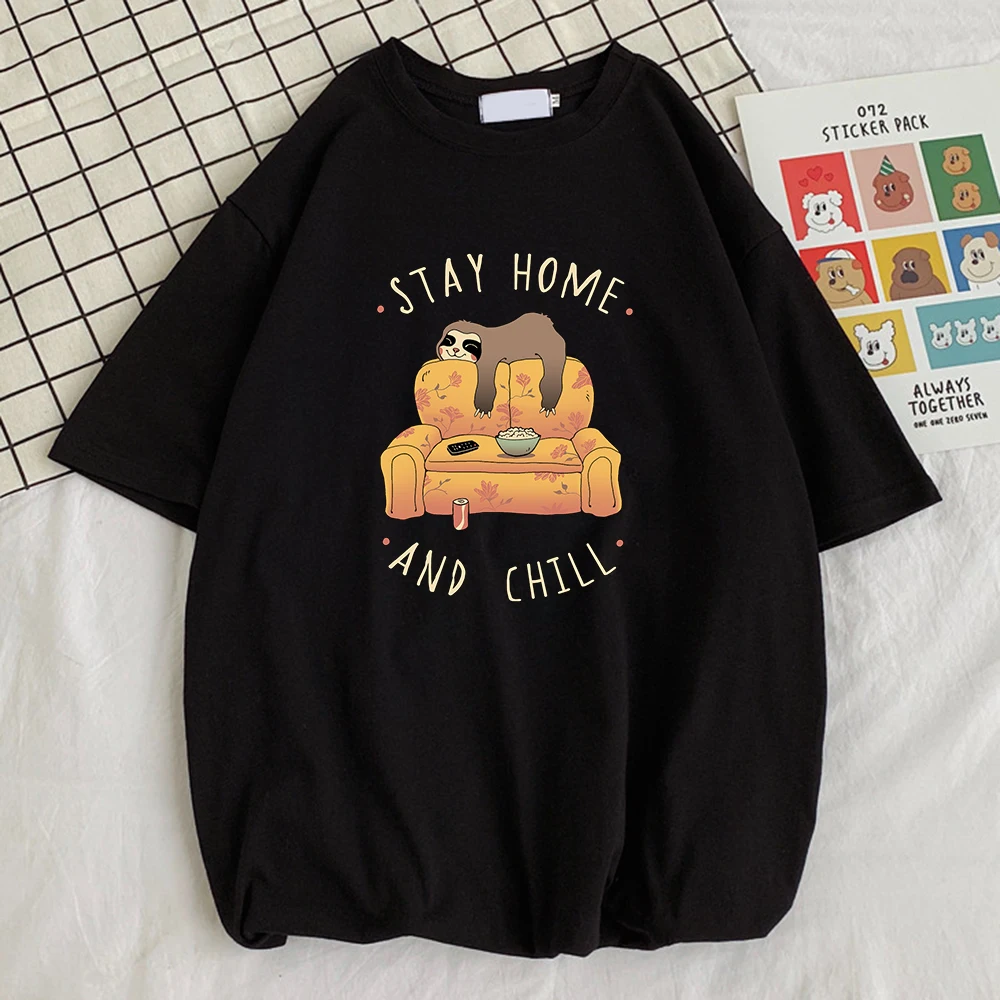 

Футболка мужская с надписью «Stay Home And Chill»