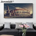 Винтажная римская колоссея, холст, живопись, архитектурный ландшафт, постер, Современная гостиная, аксессуары для украшения дома