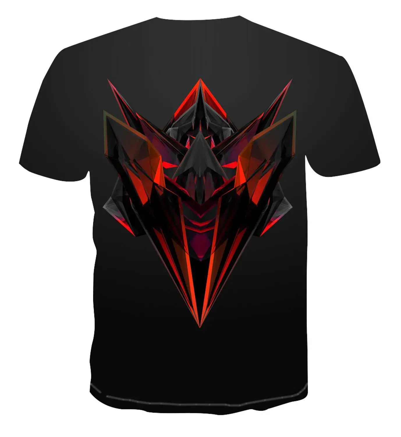 

New Trend High Quality Men 'S Short Sleeve T -Shirt 2020 3d Color Wolf Fashion Print Geometric Versatile T -Shirt For Men