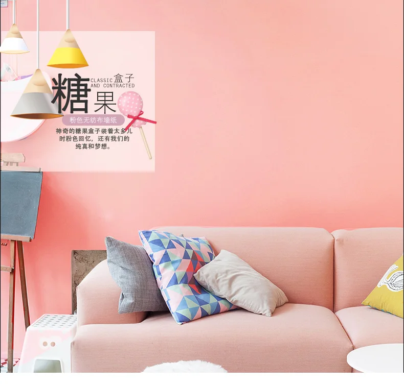 

Спальни теплые романтические обои Прекрасная принцесса комната Свадьба светильник-розовый детская комната девушка сердце твердые обои