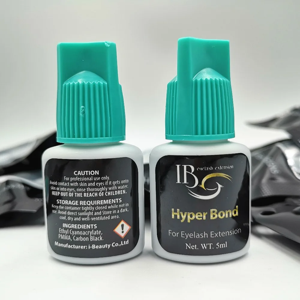 Клей для наращивания ресниц,, 1 шт., корейский IB ibeauty Hyper Bond, 0,5 s, быстросохнущий клей для наращивания ресниц, голубой колпачок, 5 мл