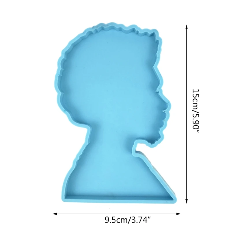 

Keychain Casting Silicone Mould DIY Crafts Jewelry Pendant Making Tools Super Glossy Women Head Epoxy Resin Mold