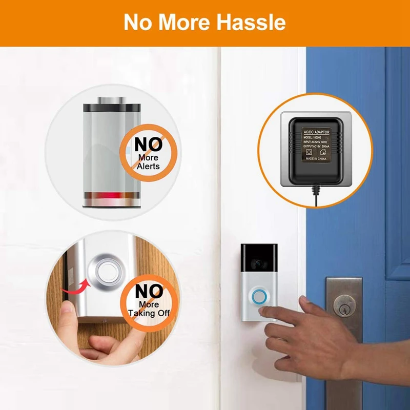 18 В переменного тока трансформатор 5 метровый кабель беспроводной дверной звонок