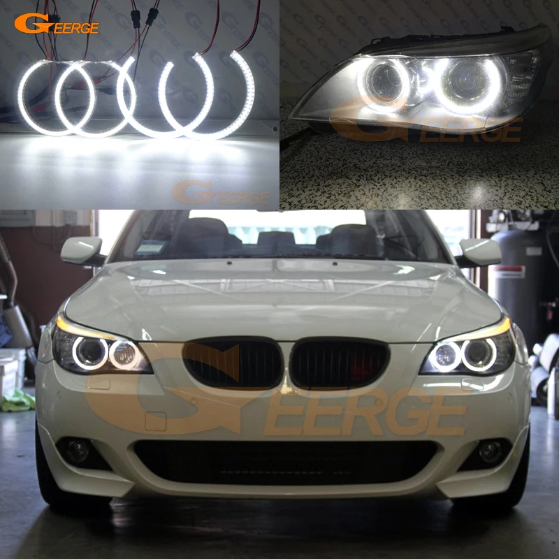 Для BMW E60 E61 LCI 528i 530i 535i 550i M5 2007 2010 ультра яркий SMD светодиодный ангельские глазки набор колец Дневной