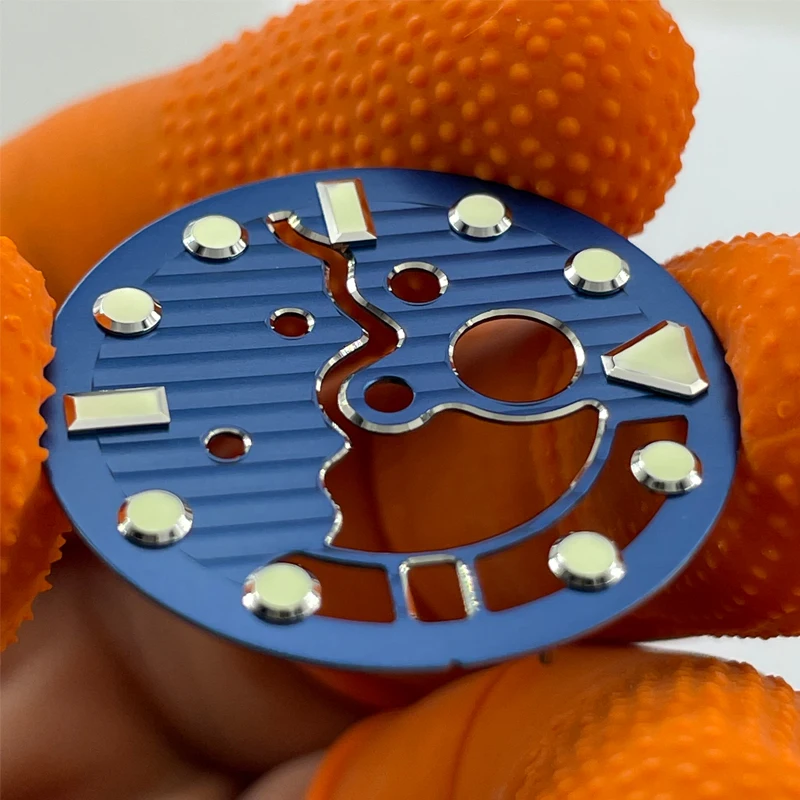 Watch Parts High Quality 28.5mm Hollow Skeleton Watch Dial Luminous Marks Suitable For NH35/36 Automatic Movement