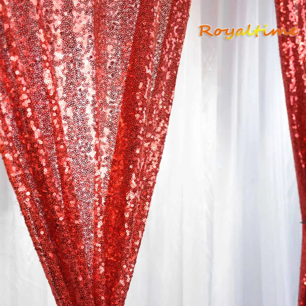 Royaltime 2 шт 2x8ft Серебряный фон с пайетками занавеска Свадебная фотобудка для