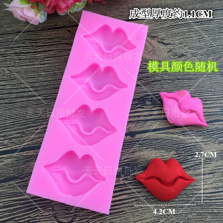 Силиконовая форма для губ и усов помадки инструменты украшения тортов предмет