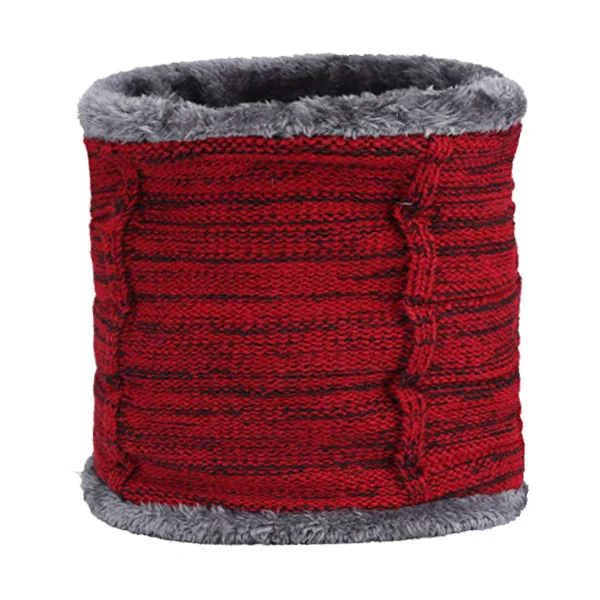 wine red scarf Xlamulu Skullies Beanies Зимние шапки для мужчин вязаная шапка для женщин Gorras мешковатая теплая мягкая Балаклава для шеи мужская Шапочка Шапочки - Color: wine red scarf