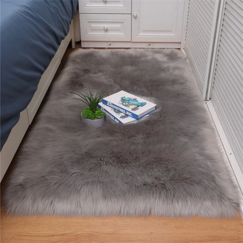 

Australian imitation wool sofa carpet floor mat whole sheepskin wool cushion bay window mat living room bedroom home blanket