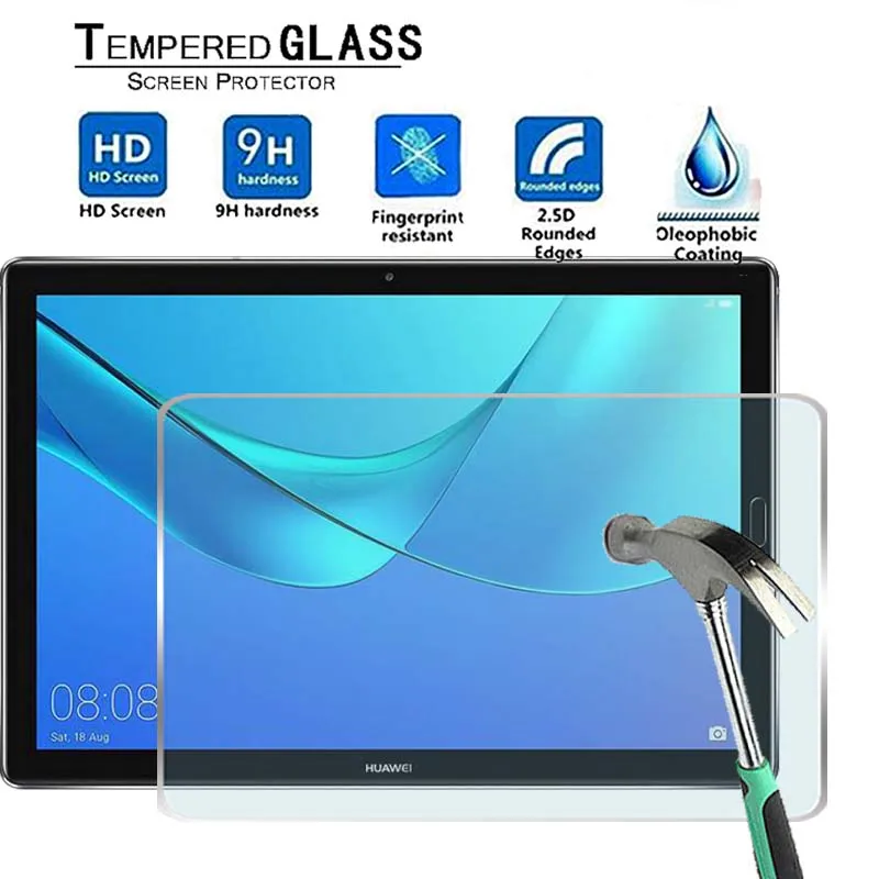 

Защитная пленка для Huawei MediaPad M5 10 -Premium, закаленное стекло 9H, 2 шт.