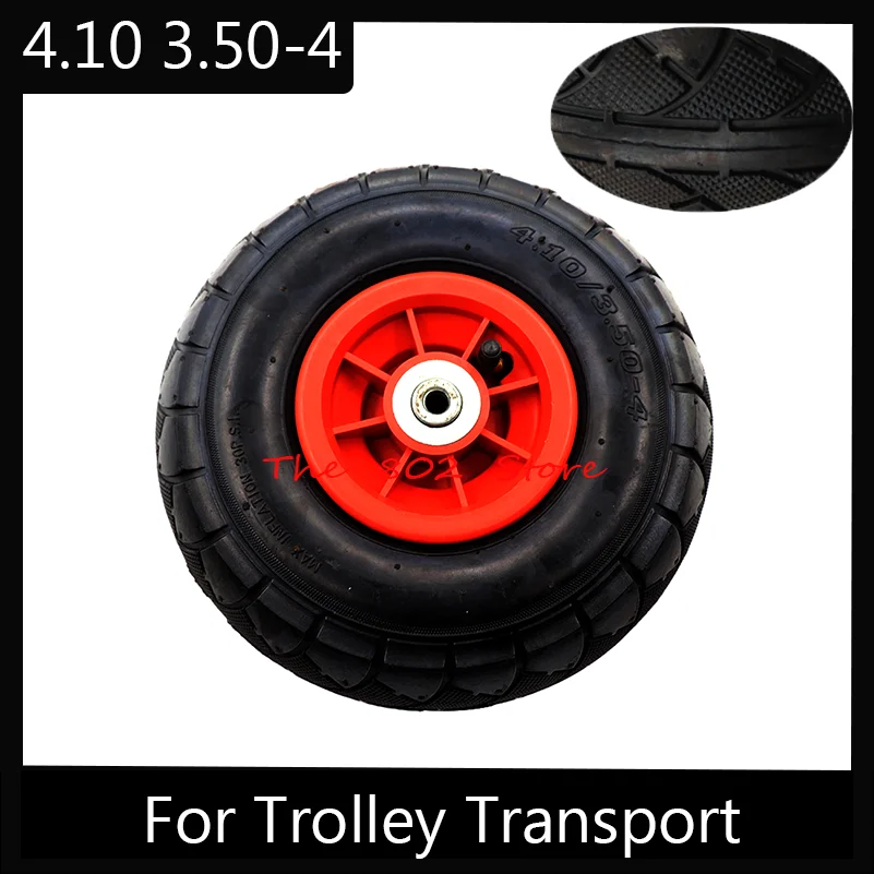 

4.10/3.50-4 Rubber Pneumatic tire with hub Tire For Trolley Transport Tire Wheel Accessories