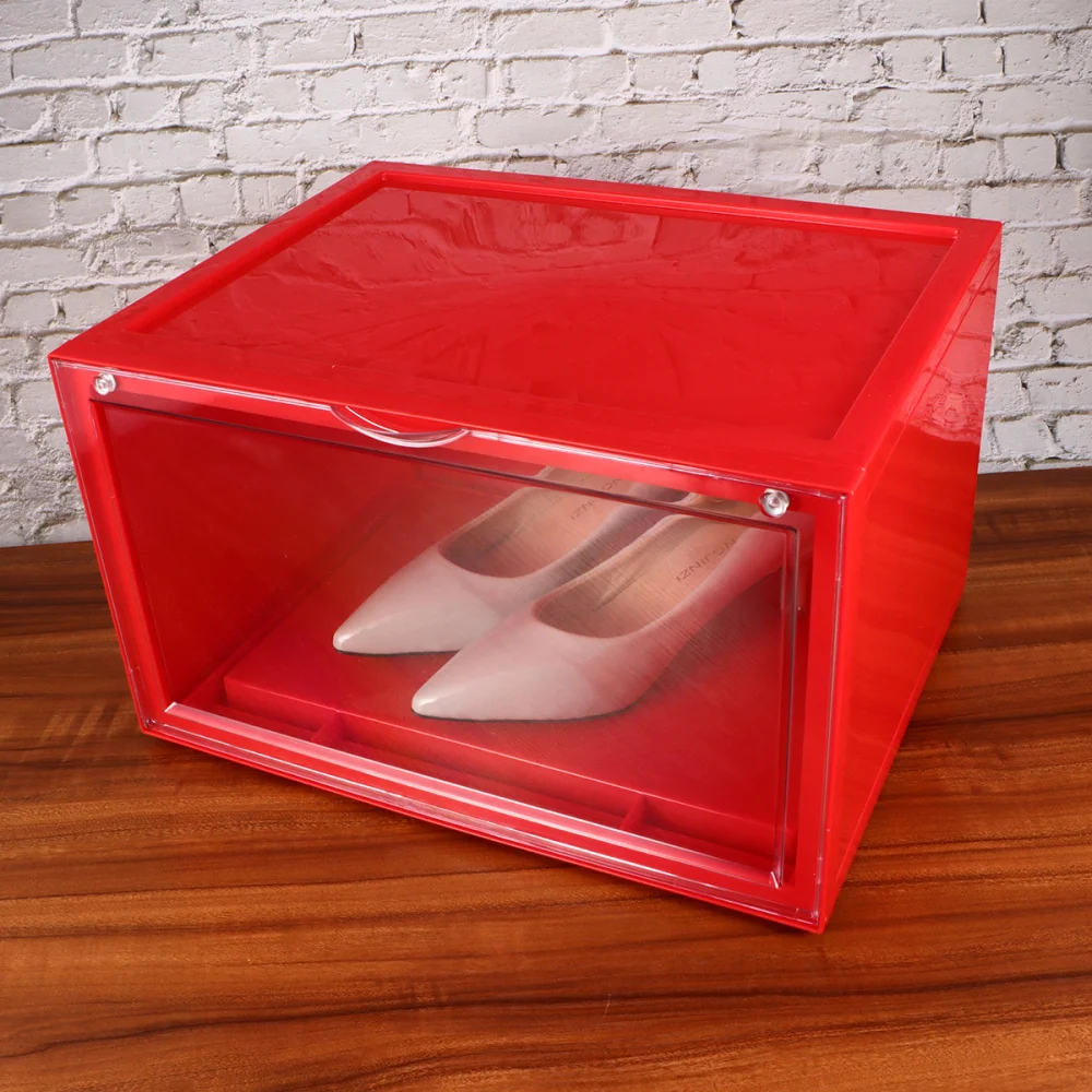 Пылезащитный Магнитный чехол для обуви толстая акриловая коробка откидная