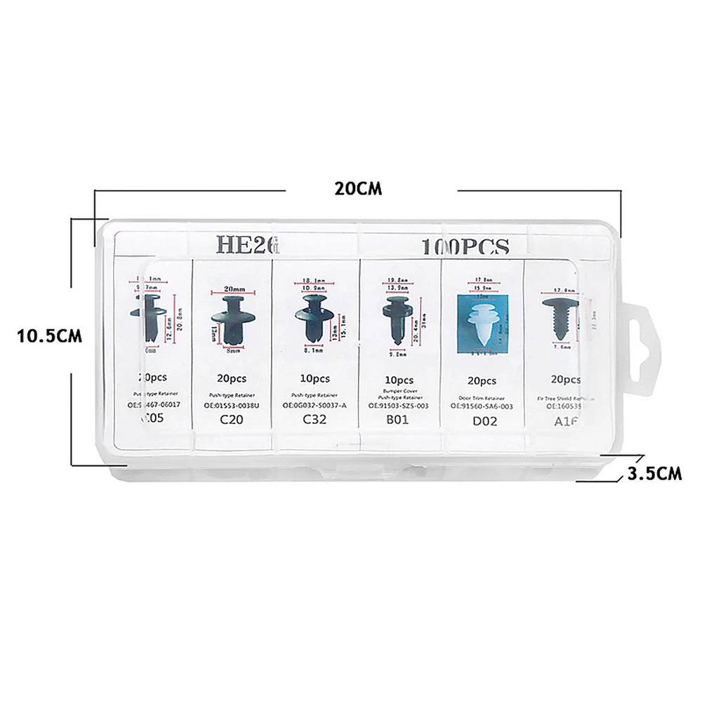 Универсальные смешанные клипсы для автомобильного бампера opel astra peugeot 307 bmw e46 kia