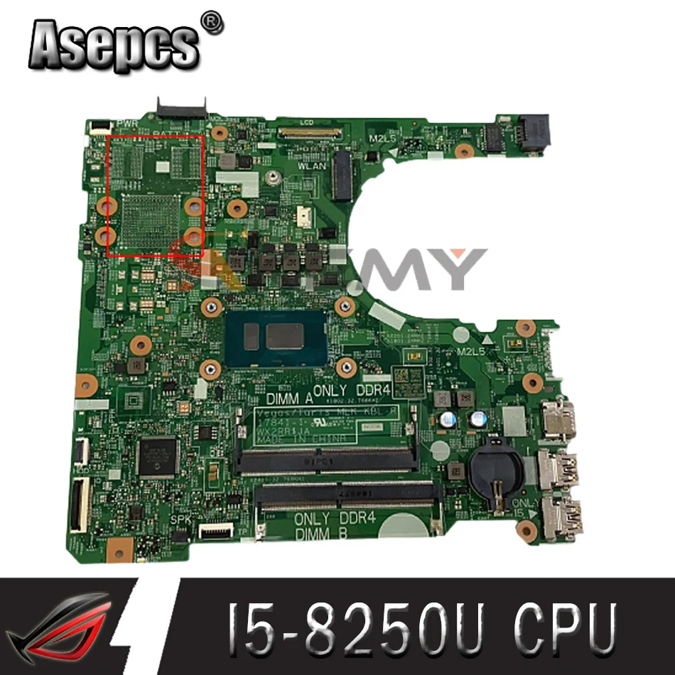 

Akemy For Dell Inspiron 3478 3578 Laptop Motherboard CN-0CWVV3 0CWVV3 CWVV3 CWW3 With I5-8250U CPU DDR4 17841-1 100% Tested