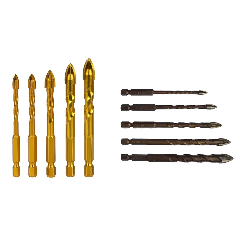Акция! Набор сверл комплект из 5 насадок карбида вольфрама и с шестигранным