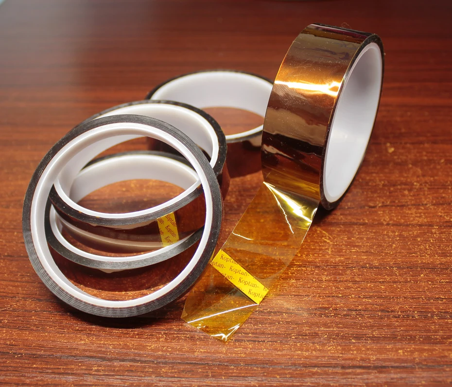 30 м золотой Пальчиковый коричневый высокотемпературный скотч полиимидная лента