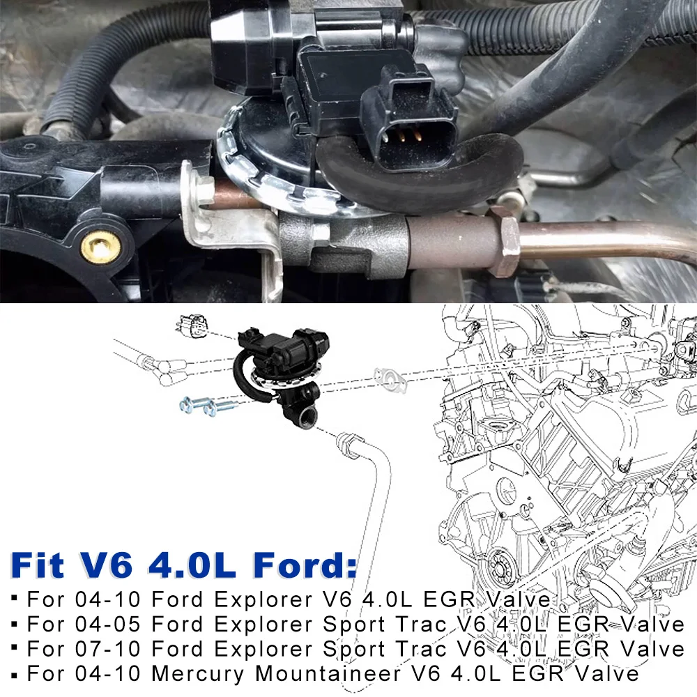 

Emission EGR Valve for Ford Explorer Sport Trac Mercury Mountaineer V6 EGV1055 4L2E-9Y456-H3A 4L2E9Y456H3A VR-EGV03
