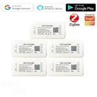 Высокое качество Tuya Zigbee 3,0 Smart LED контроллер RGB + CCT 6pin светильник ленты контроллер DC12-24V работать с Alexa и Google Assistant