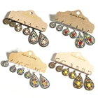 Винтажные этнические цыганские серьги в стиле бохо для женщин, висячие серьги-подвески круглой формы в стиле бохо, Подарочные ювелирные аксессуары, 3 пары, 2019