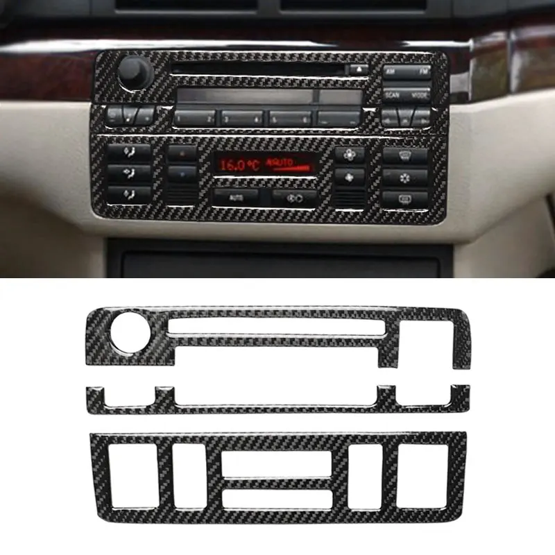 

Для BMW 3 серии E46 1998 1999 2000 2001 2002 2003 2004 2005 Автомобильный Центральный пульт управления из углеродного волокна Панель вентиляционного отверстия ...