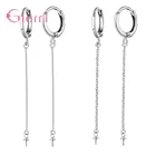 Серьги-подвески сделай сам на длинной цепочке, аксессуары для изготовления ювелирных изделий ручного изготовления, модные дизайнерские серьги из стерлингового серебра 925 пробы