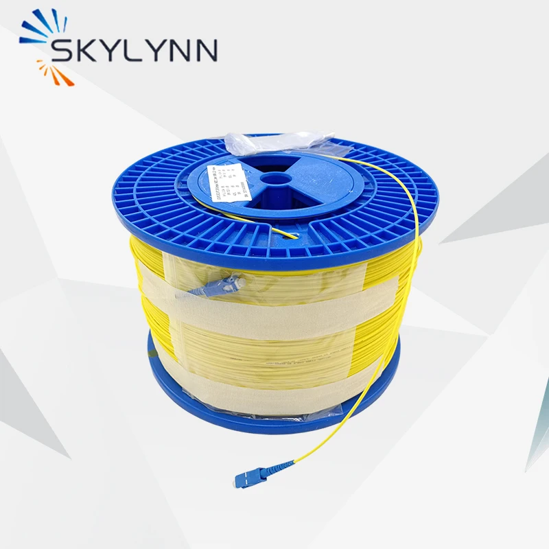 1000 Meter Per Drum SC APC and UPC Polished SX Core 2.0mm OS2 G652D SM Fiber Optic Patch Cord With Yellow LSZH Jacket