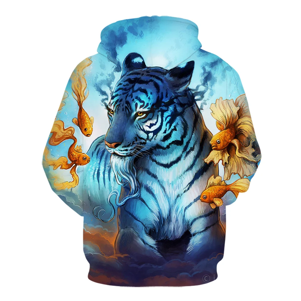 Красочный 3D принт синий тигр куртка толстовки для мужчин/женщин хипстер хип хоп