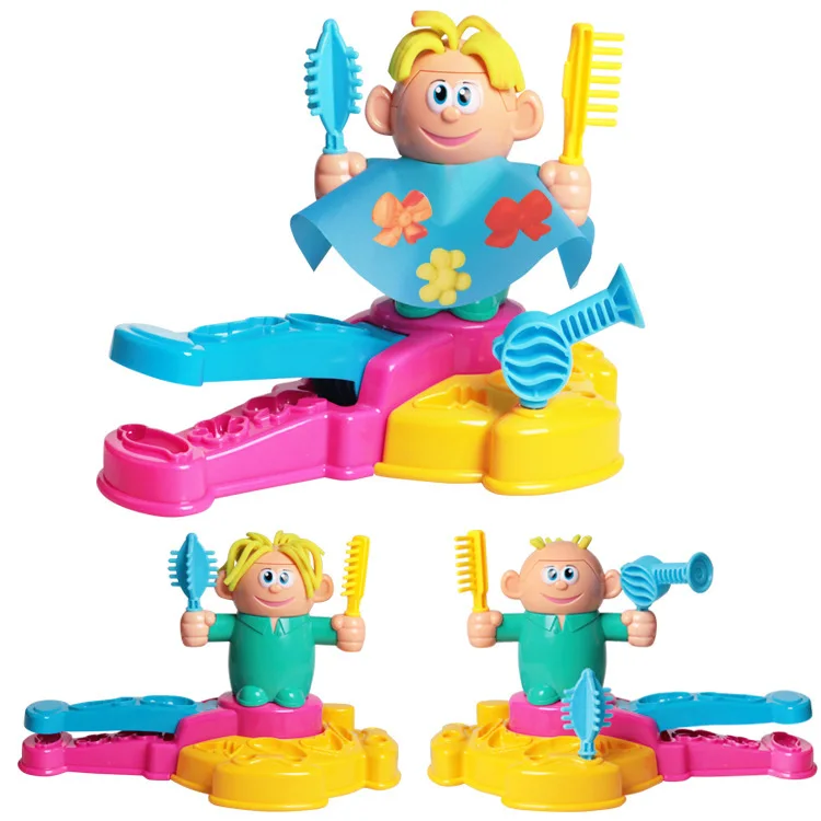 

New puzzle hands-on brain coordination ability color clay hairdresser squeeze hair plasticine mold tool girl toy gift hot sale