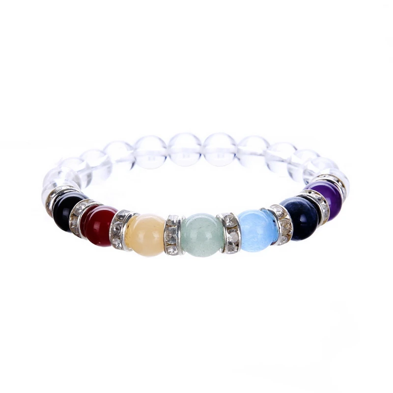 Модный аметист бусины розовый кристалл кварца чакра Браслет Лазурит тигровый