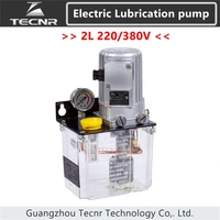 tecnr 2l cnc automatic oil lubrication pump 220v 380v plc digital pressure gauge gear pumps thin oil grease for cnc router