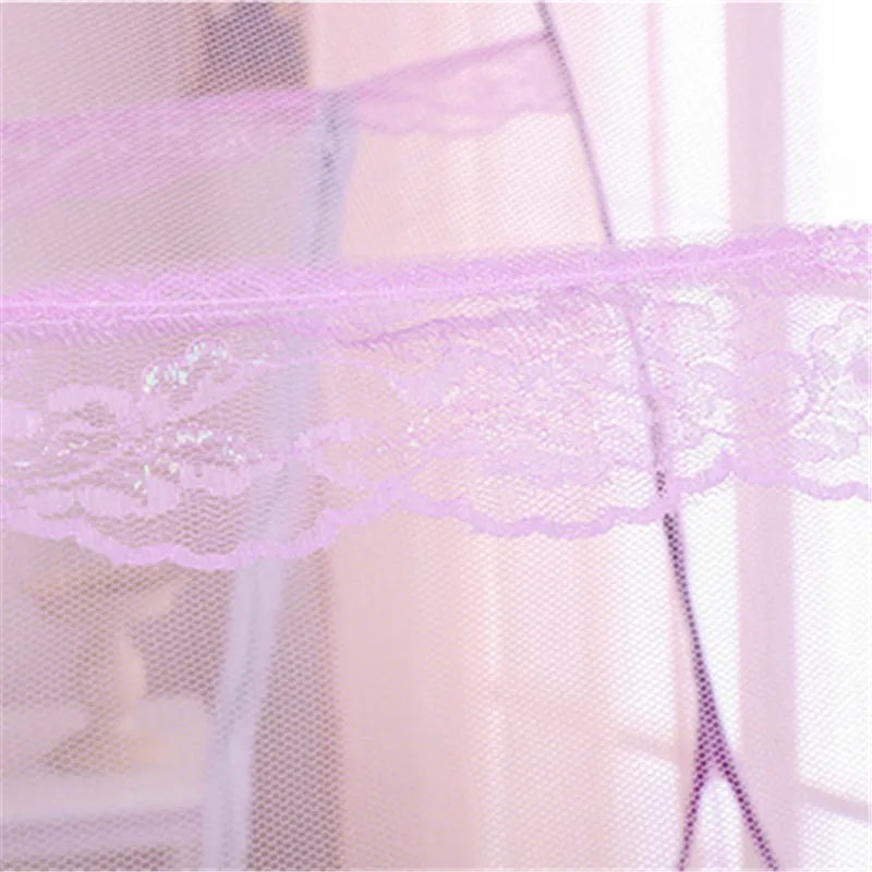 Складная москитная сетка монгольской юрты сине фиолетовая двойная для кровати